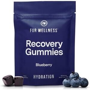 For Wellness Recovery Gummies Hydrate, Blueberry Electrolyte & Antioxidant 30 Ct